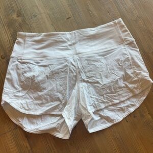 Lululemon Speed Up High Rise 4" - White - Size 10